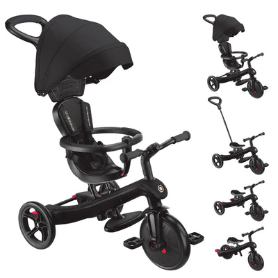Globber EXPLORER TRIKE 4in1 Black - Swanky Boutique Malta
