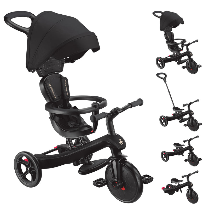 Globber EXPLORER TRIKE 4in1 Black - Swanky Boutique Malta