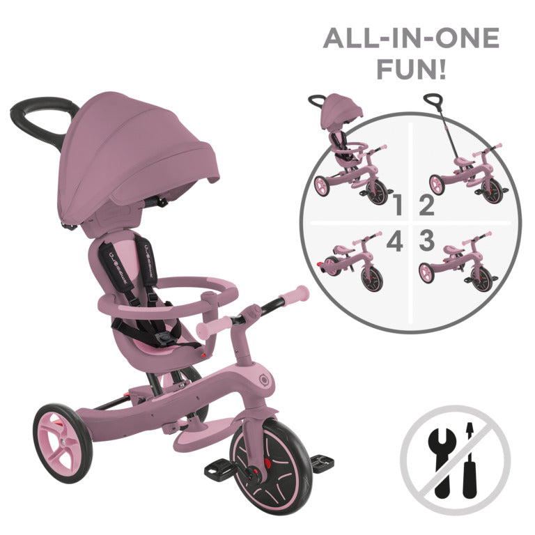 Trike 4-in-1, Explorer ECOLOGIC (10M-5Y) - Berry