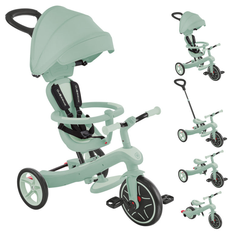 Globber EXPLORER TRIKE 4in1 ECOLOGIC Pistachio - Swanky Boutique Malta