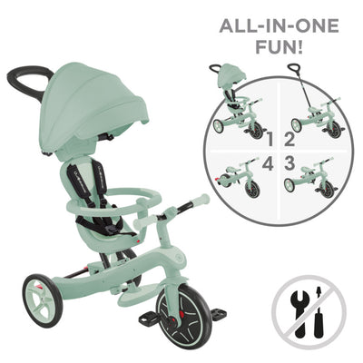 Globber EXPLORER TRIKE 4in1 ECOLOGIC Pistachio - Swanky Boutique Malta