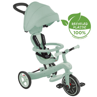 Globber EXPLORER TRIKE 4in1 ECOLOGIC Pistachio - Swanky Boutique Malta