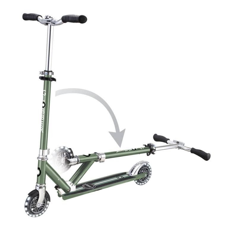 Scooter 2-Wheels, Flow Element Lights (5+ Years) - Olive