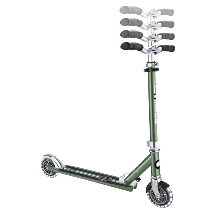 Scooter 2-Wheels, Flow Element Lights (5+ Years) - Olive