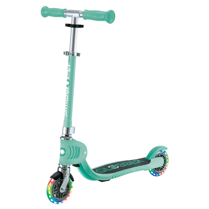 Globber FLOW FOLDABLE JUNIOR LIGHTS Mint - Swanky Boutique Malta