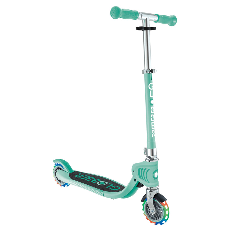 Globber FLOW FOLDABLE JUNIOR LIGHTS Mint - Swanky Boutique Malta