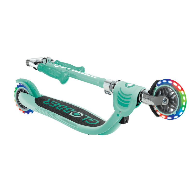 Globber FLOW FOLDABLE JUNIOR LIGHTS Mint - Swanky Boutique Malta