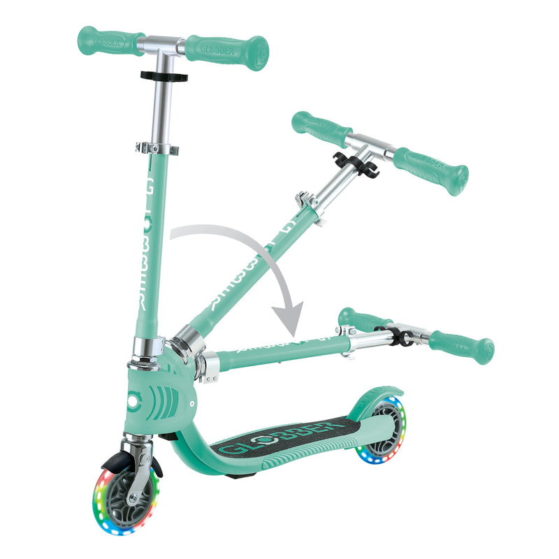 Scooter 2-Wheels, Flow Foldable Junior Lights (3+ Years) - Mint
