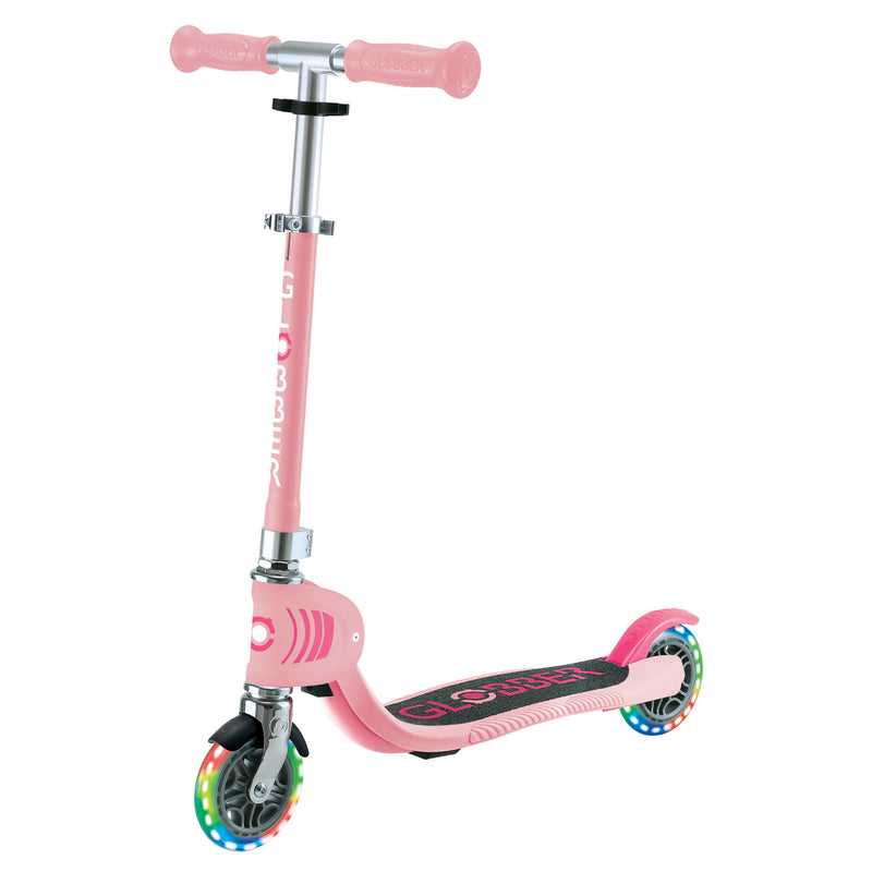 Globber FLOW FOLDABLE JUNIOR LIGHTS Pastel Pink - Swanky Boutique Malta