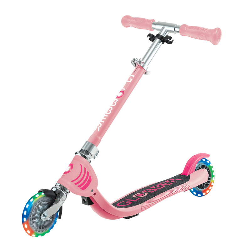 Scooter 2-Wheels, Flow Foldable Junior Lights (3+ Years) - Pastel Pink