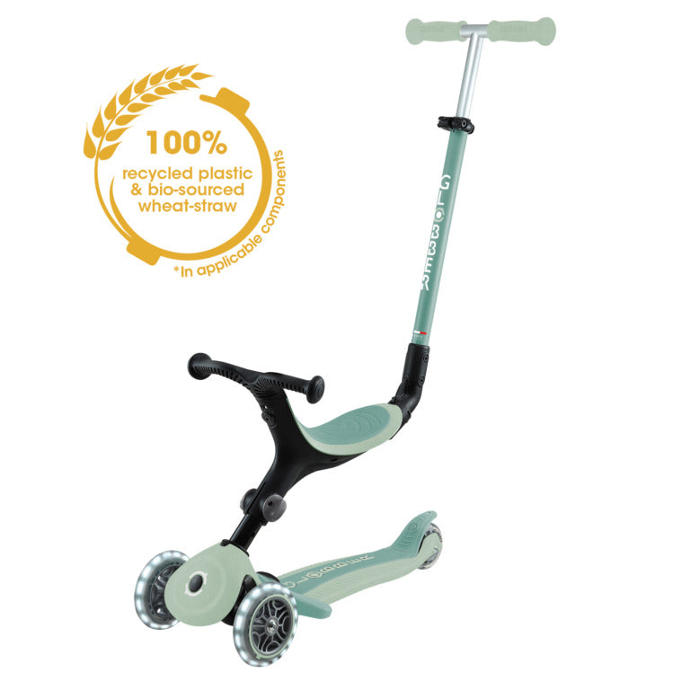 Globber GO•UP ACTIVE LIGHTS ECOLOGIC Pistachio - Swanky Boutique 