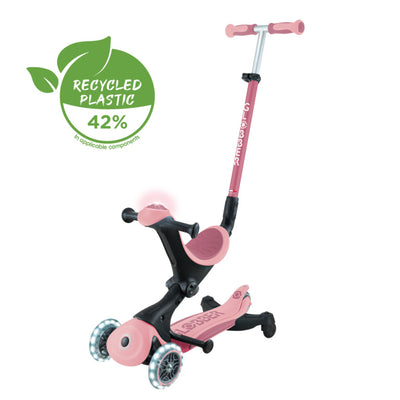 Globber GO•UP DELUXE LIGHTS 360° Pastel Pink - Swanky Boutique Malta