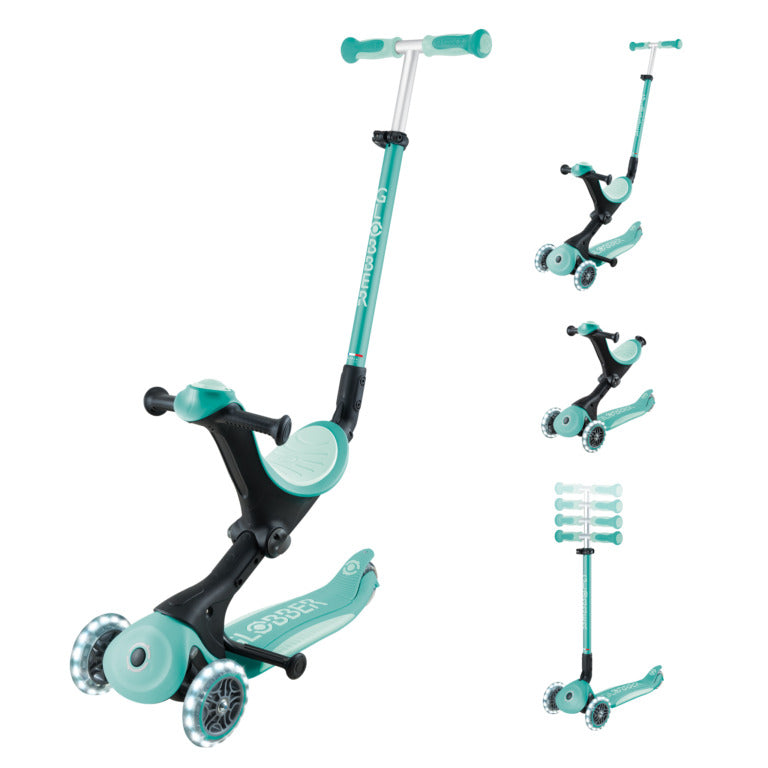 Globber GO•UP DELUXE LIGHTS Dark Mint - Swanky Boutique Malta