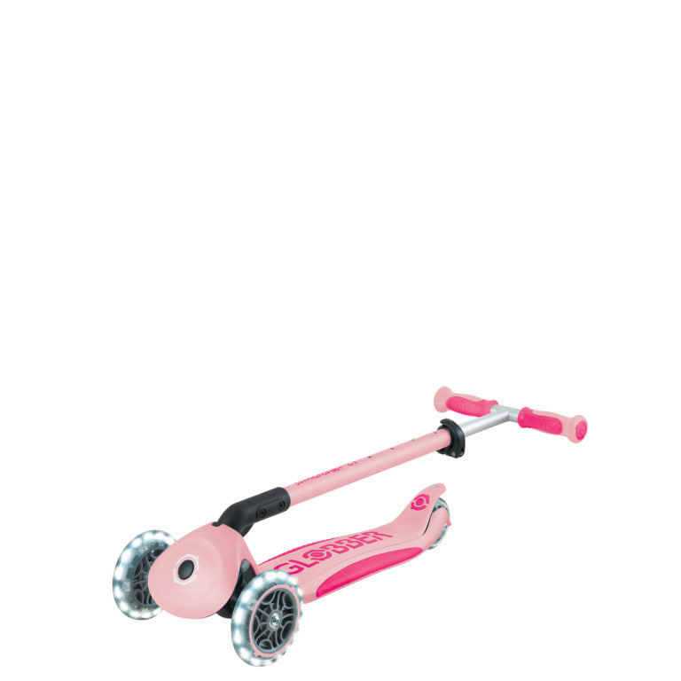 Globber GO•UP DELUXE LIGHTS Pastel Pink - Swanky Boutique Malta