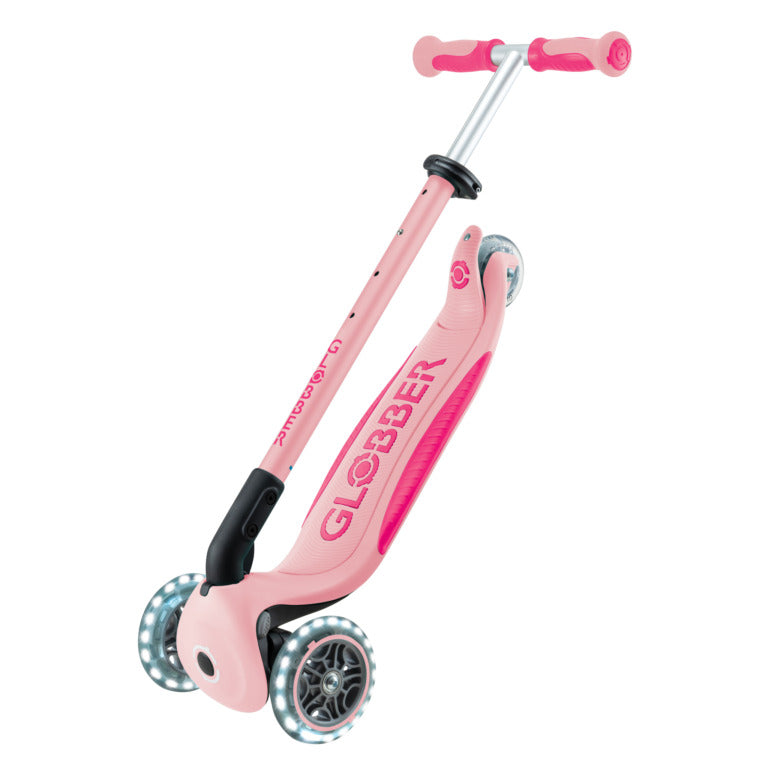 Globber GO•UP DELUXE LIGHTS Pastel Pink - Swanky Boutique Malta