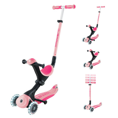 Globber GO•UP DELUXE LIGHTS Pastel Pink - Swanky Boutique Malta