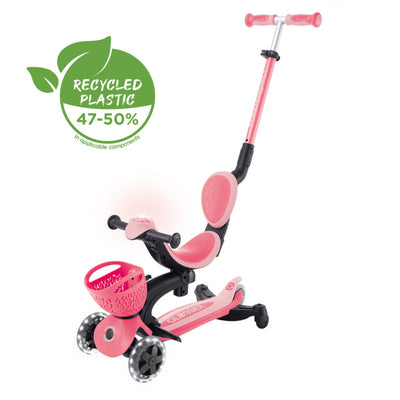 Globber Go Up Baby Lights 360 Coral Pink - Swanky Boutique Malta