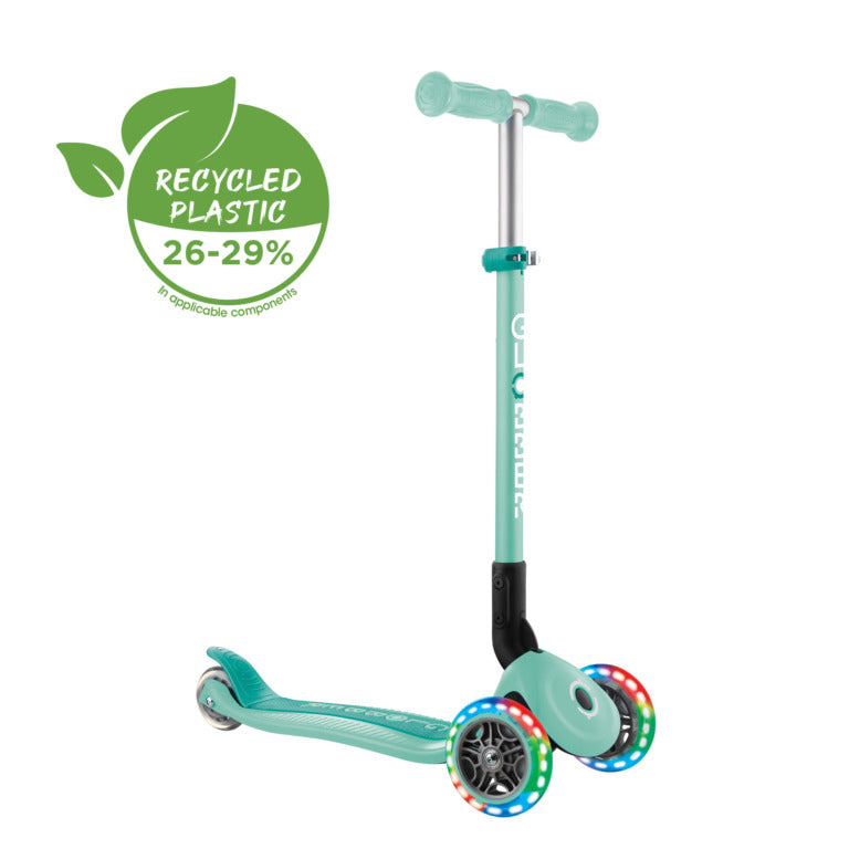Globber Primo Foldable Lights Mint - Swanky Boutique Malta