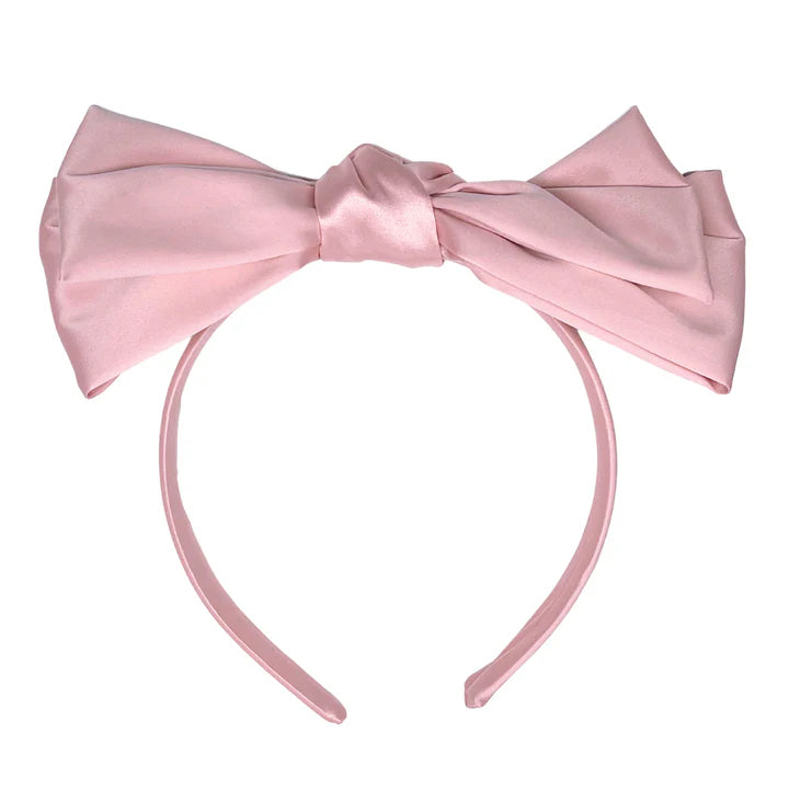 Rockahula Kids - Blush Bow Satin Headband- Swanky Boutique