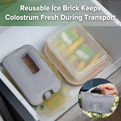 Haakaa - Colostrum Essentials Pack  Colostrum Collector 4ml (6pcs) Steriliser Bag 750ml  Ice Brick - Swanky Boutique Malta