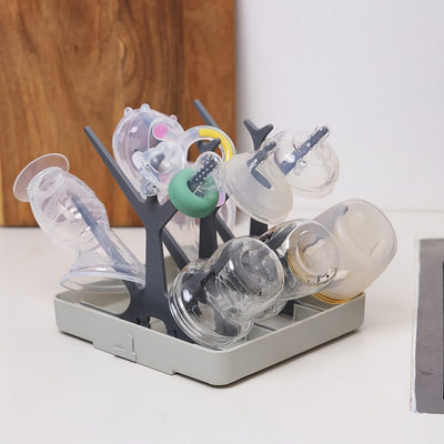 Haakaa Easy-Store Drying Tree & Tray Set - Slate Grey