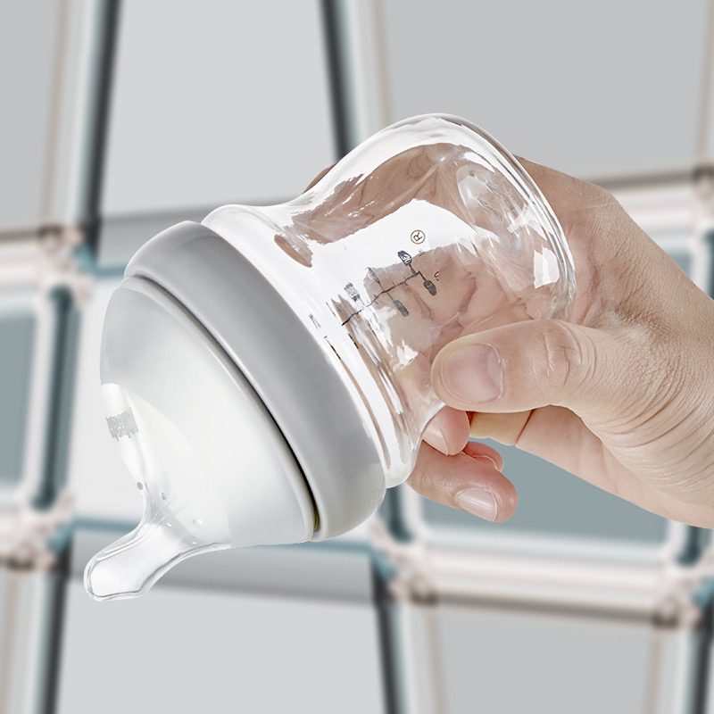 Haakaa Generation 3 Glass Baby Bottle 120ml - Grey