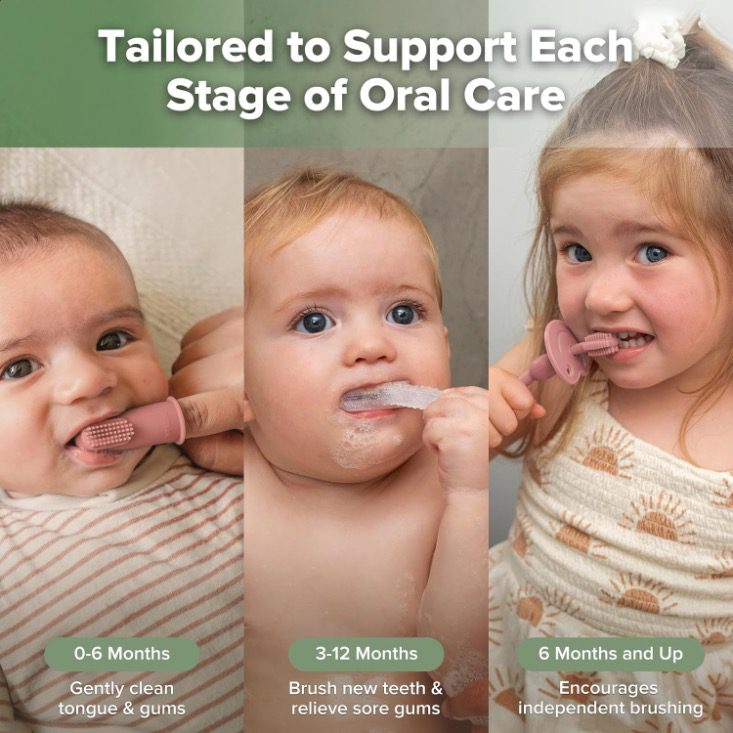 Oral Care Set, Infant - Pea Green