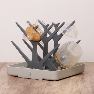 Haakaa Easy-Store Drying Tree & Tray Set - Slate Grey