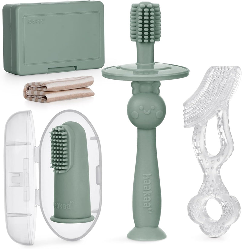Oral Care Set, Infant - Pea Green