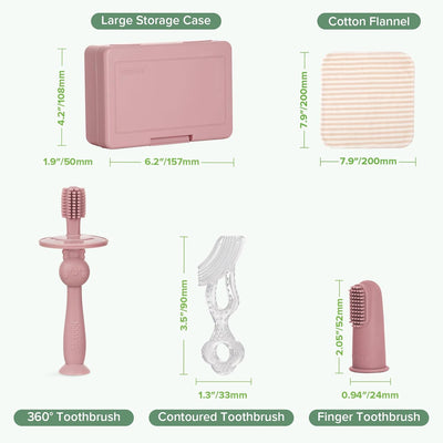 Oral Care Set, Infant - Pea Green