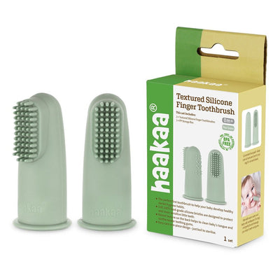 Haakaa Textured Silicone Finger Toothbrush (2-pack)