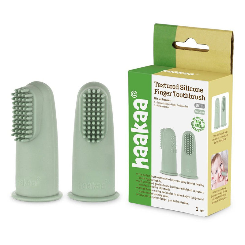 Haakaa Textured Silicone Finger Toothbrush (2-pack)