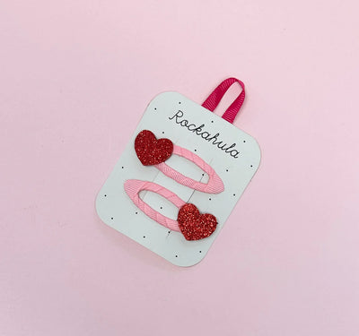 Rockahula Kids - Love Heart Glitter Clips - Swanky Boutique