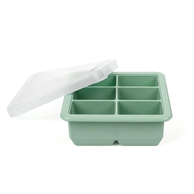 haakaa - baby food and breast milk freezer tray 6 compartments blush or green - swanky boutique malta