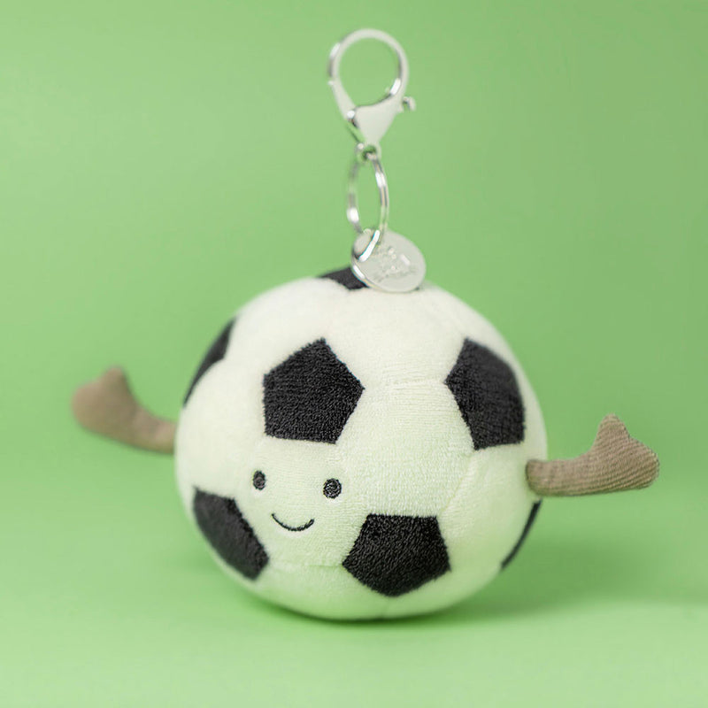 Jellycat Amuseables Sports Football Bag Charm - Swanky Boutique Malta