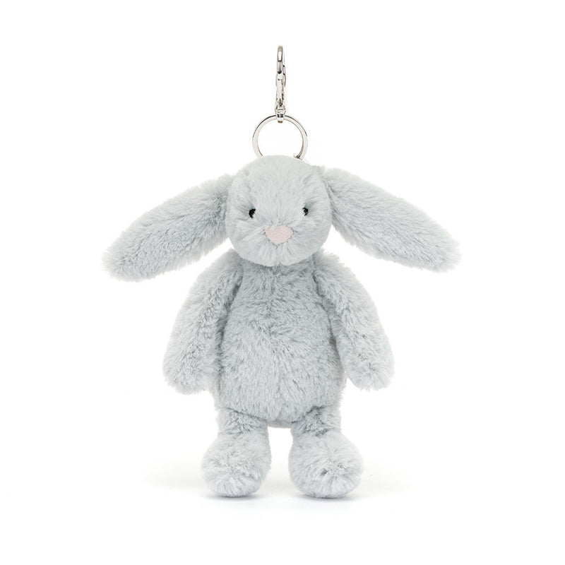 Jellycat  Bashful Silver Bunny Bag Charm - Swanky Boutique Malta