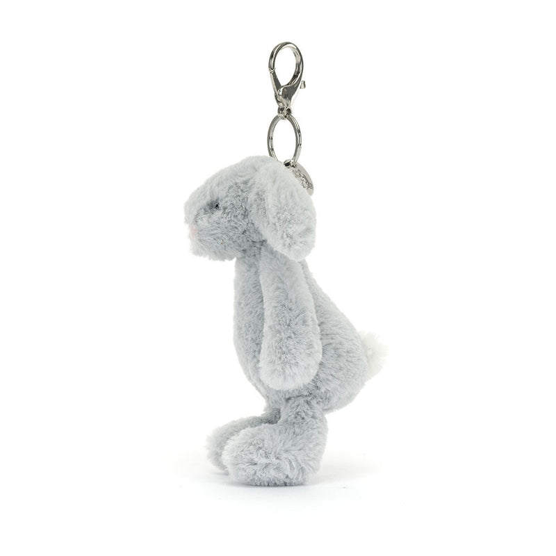 Jellycat  Bashful Silver Bunny Bag Charm - Swanky Boutique Malta