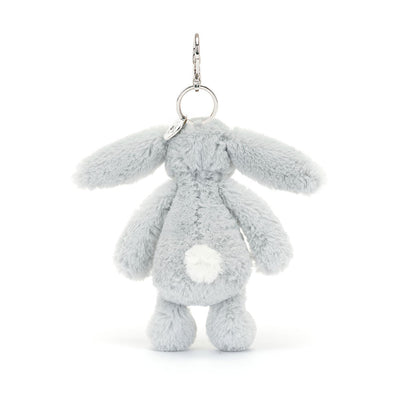 Jellycat  Bashful Silver Bunny Bag Charm - Swanky Boutique Malta