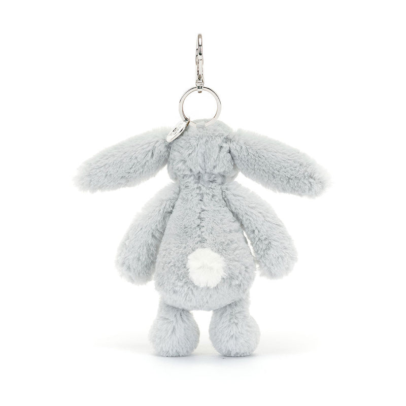 Jellycat  Bashful Silver Bunny Bag Charm - Swanky Boutique Malta