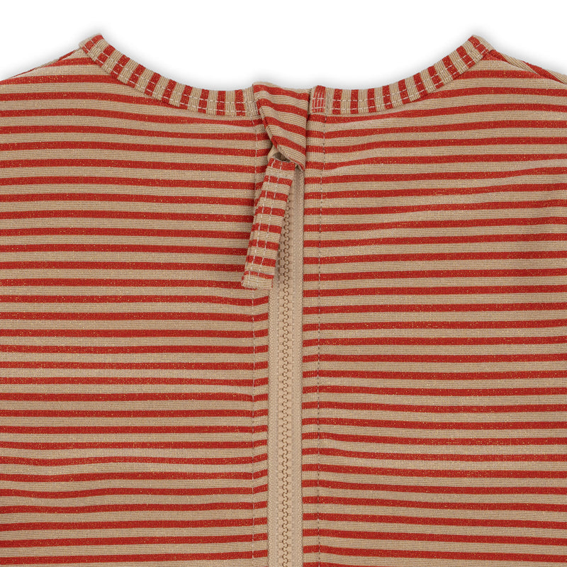 Konges Sloejd - jade ls swimsuit - glitter stripe - Swanky Boutique