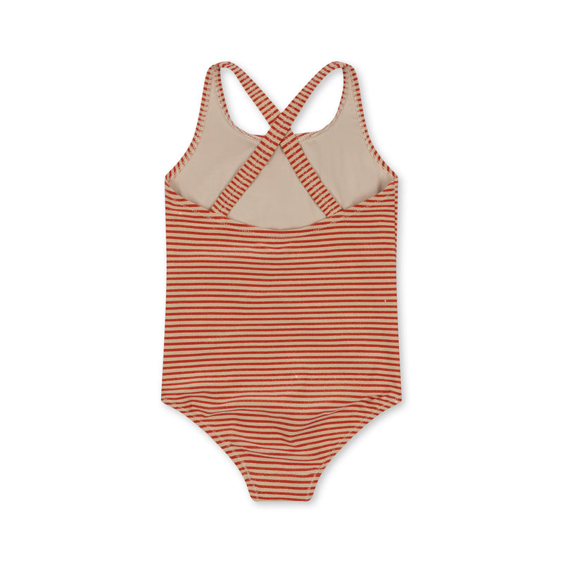 Konges Sloejd - jade swimsuit - glitter stripe - Swanky Boutique