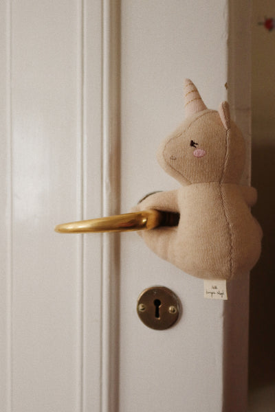 Konges Sloejd - knitted door stopper unicorn - Swanky Boutique