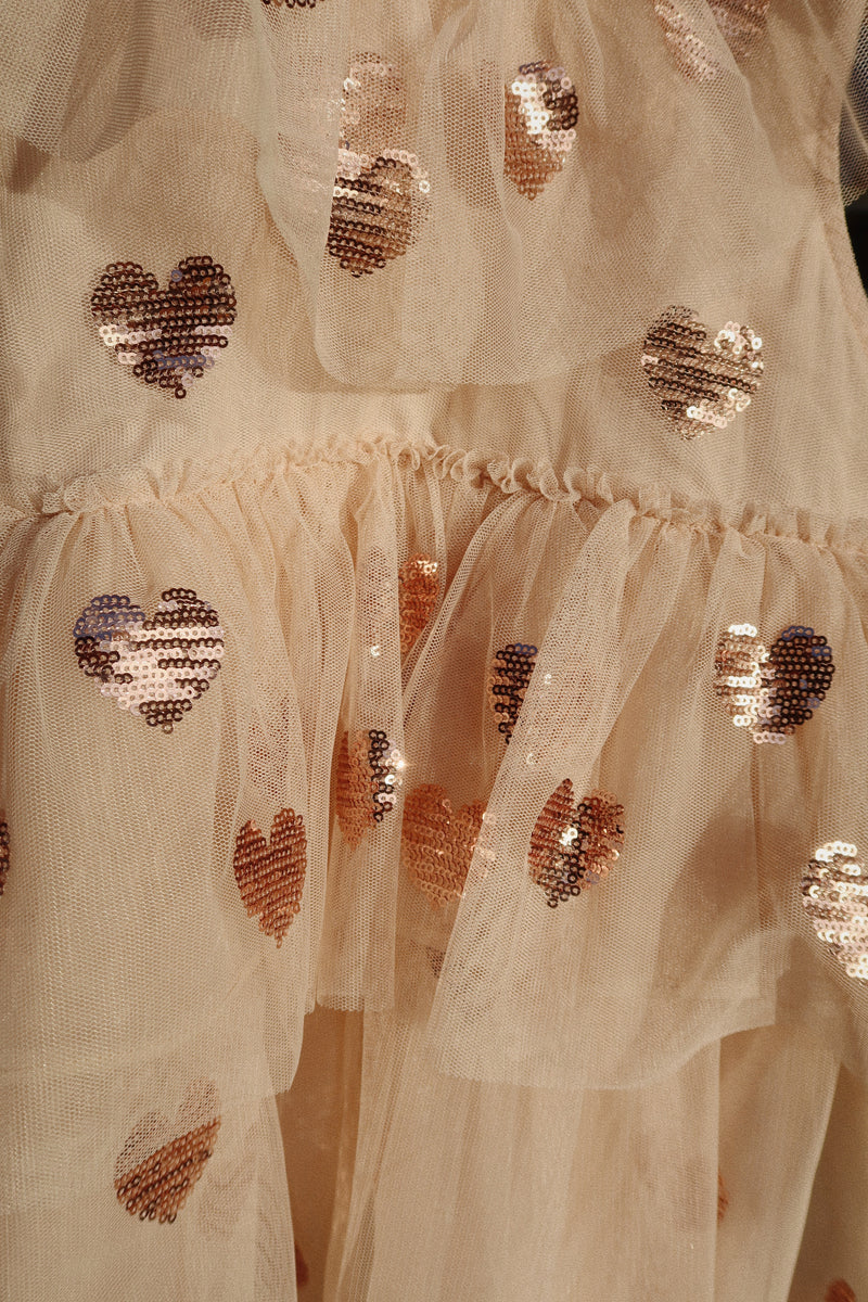 Konges Sloejd - yvonne heart sequins dress - Swanky Boutique