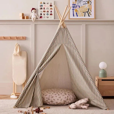 Kid's Concept - Teepee Tent Blue Stripe - Swanky Boutique