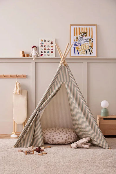 Kid's Concept - Teepee Tent Blue Stripe - Swanky Boutique