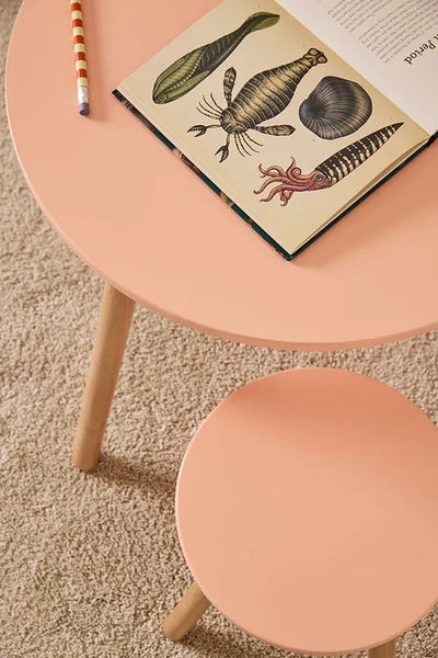 Kid's Concept Stool and table set apricot - Swanky Boutique