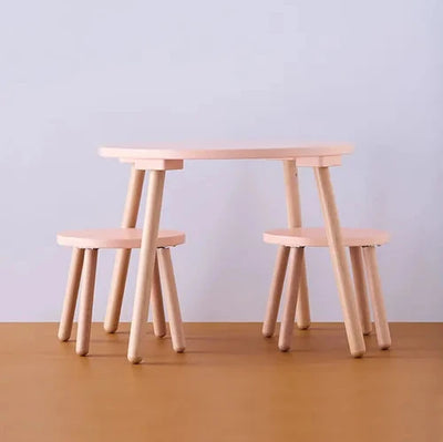 Kid's Concept Stool and table set apricot - Swanky Boutique