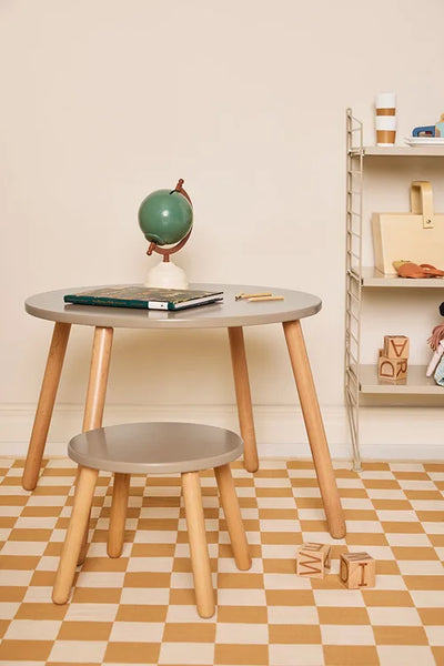 Kid's Concept Stool and table set light brown - Swanky Boutique