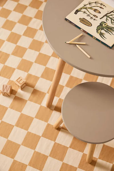 Kid's Concept Stool and table set light brown - Swanky Boutique