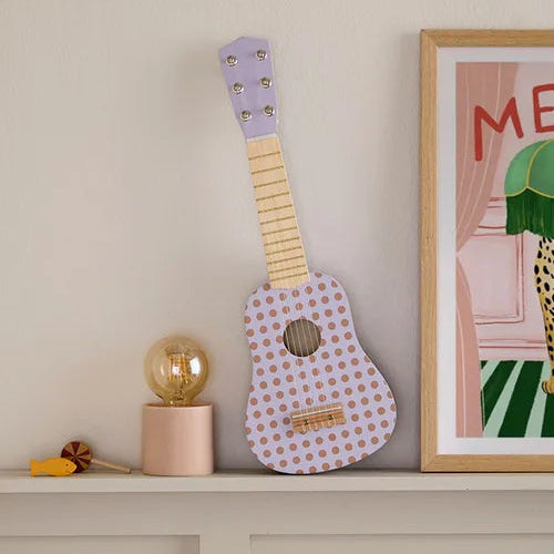 Kids Concept - Guitar, Wooden - Dot Lilac - Swanky Boutique Malta 